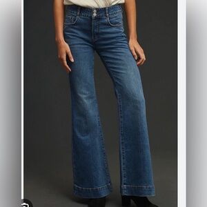NWT! Pilcro Anthropologie Retro High-rise Flare Jeans Size 25